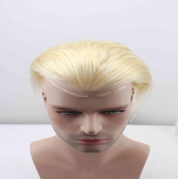 

wig short hair real hair block men039s hair patch toupee men blonde 6134609928, Black
