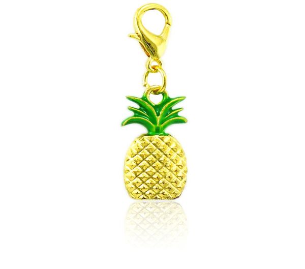 

jinglang lobster clasp charms dangle gold color alloy pineapple fruit pendants diy charms for jewelry making accessories4478080, Bronze;silver