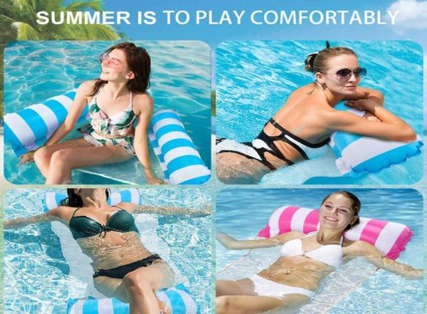 

2 pack pool hammock floats for adults 4 in 1 multipurpose water inflatable float summer lounger chair exercise saddle hammock dri5968614