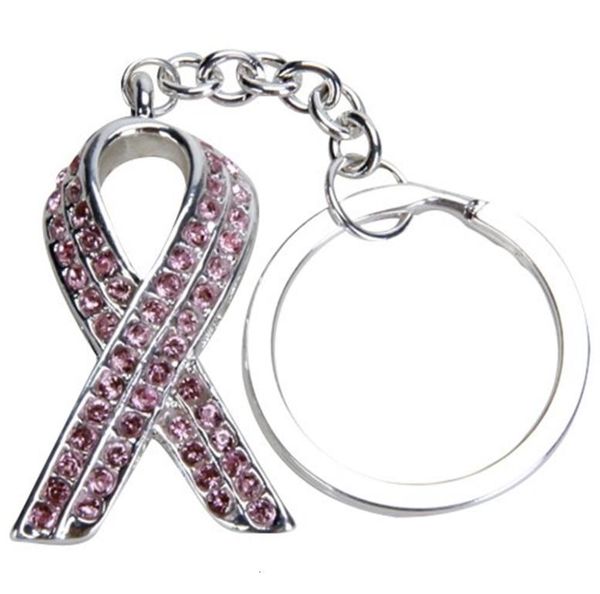

keychain charming ribbon shiny rhinestone key chain keyringpink8773683, Silver