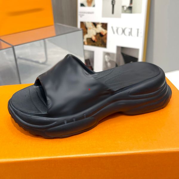 

2023 fashion fashion women's slippers designer colorful women's platform fashion sandals middle heel canvas back sandals beach res, Black