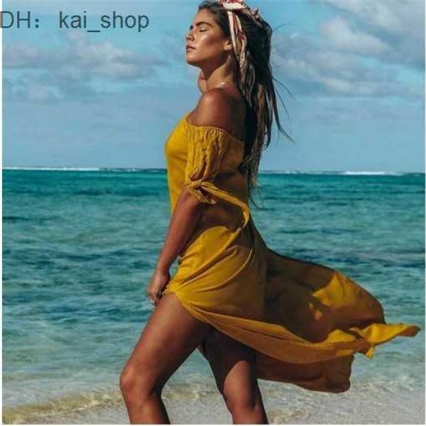 

summer large dress long swimwear bikini beach skirt 11, Black;pink