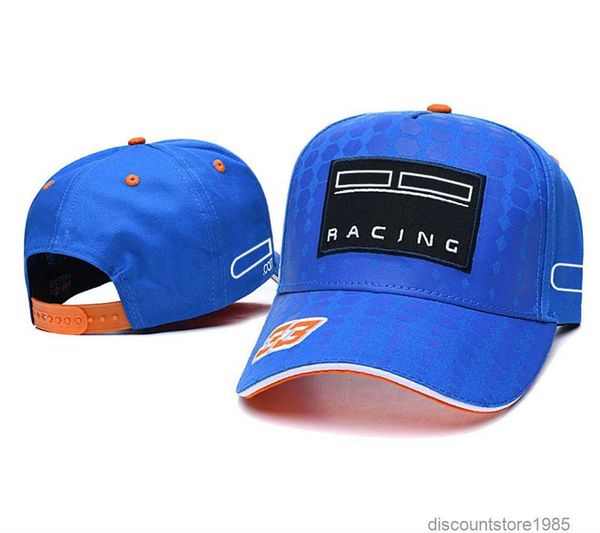 

f1 surrounding team racing cap cap hat sun shade sports cap machine car kart hat, Blue;gray