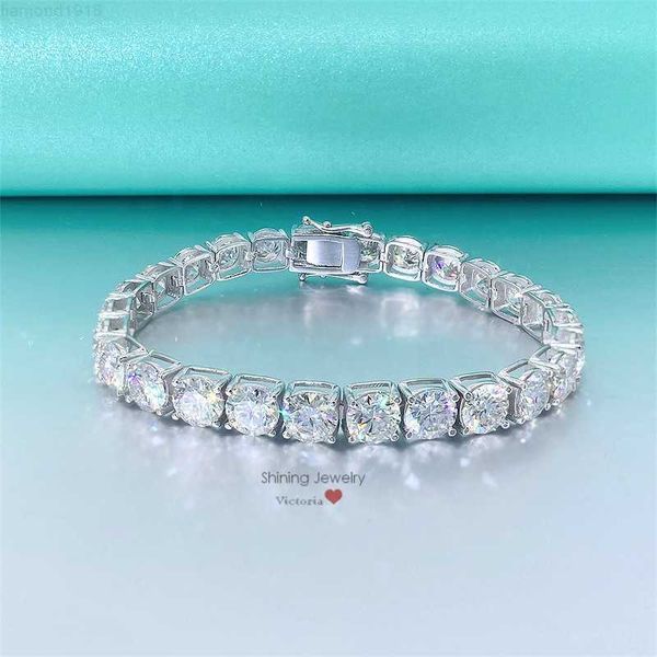 

women men lab diamond d color vvs 2 clarity moissanite tennis bracelet 925 silver classic link sterling silver 1pcs per bag