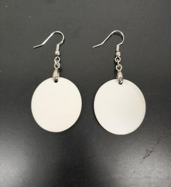 

new sublimation earring diy earring round dangler manual blank eardrop handwork for gift by yourself ps21839164952, Silver