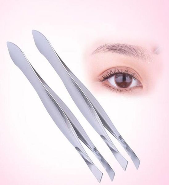

stainless steel bevel eyebrow clip cosmetic makeup tools eyebrow tweezers 3667484