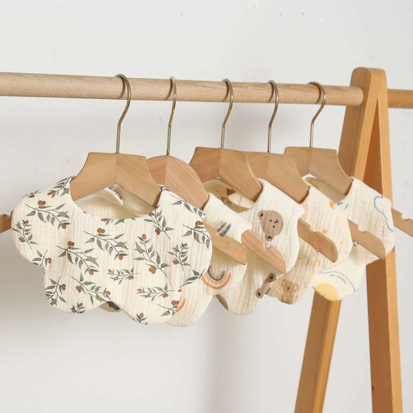 

bibs burp cloths korean style cotton gauze print baby bib b g220605