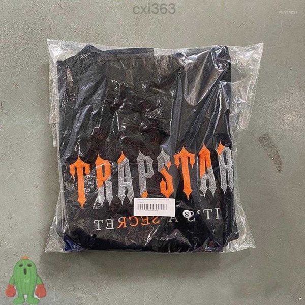 

men's t shirts men women trapstar t-shirts summer outfit orange grey towel embroidery short sleeve couple tee setirpq, White;black