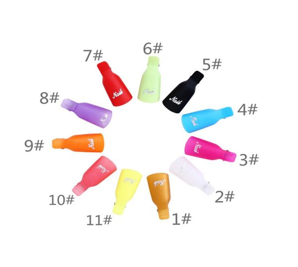 

10pcsset plastic nail art soak off cap clip uv gel polish remover wrap tool nonslip nail cover gga34434887789