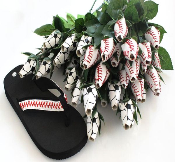 

2018softballsunny white baseball softball rose football rose flower gifts8008625, Black