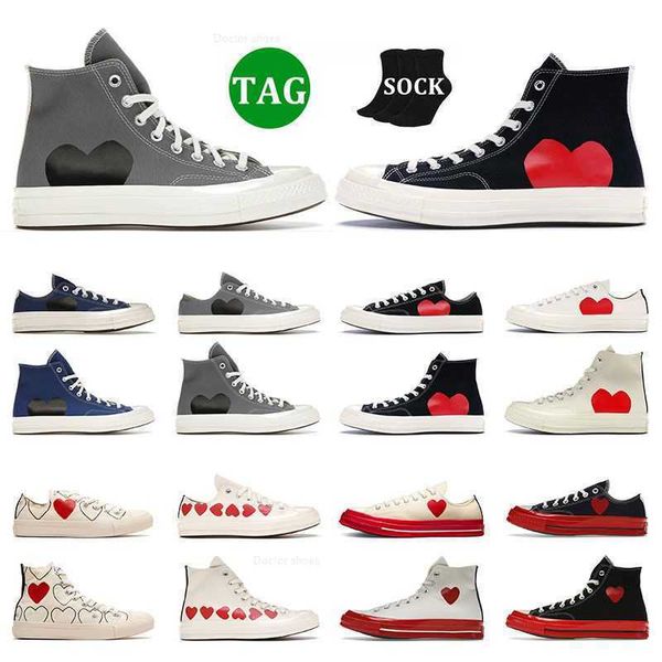 

2023 for men women casual shoes 1970s canvas shoe all stars 1970 flat play black midsole eyes multi hearts mens sneakers womens trainers siz