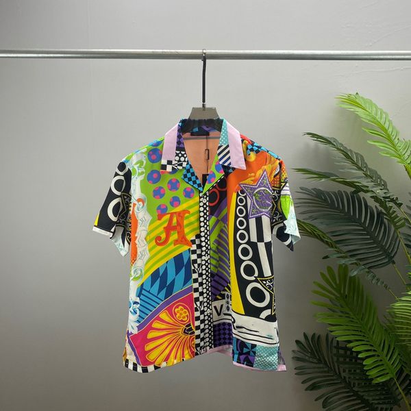 

men casual shirts summer hawaii style button lapel cardigan short sleeve oversized shirt blouses brand designer design loose size -3xl 23, White;black