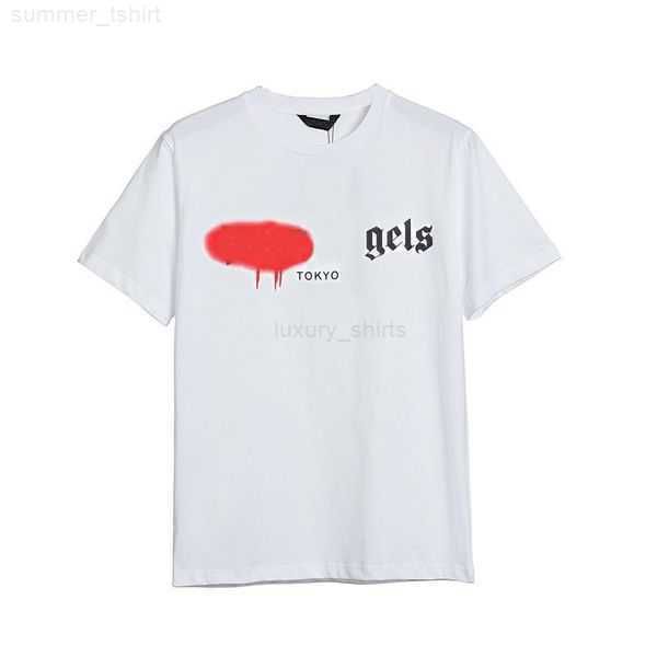 

designer pa t shirt luxury brand clothing angel shirts spray heart letter cotton short sleeve spring summer tide mens womens tees men women, White;black