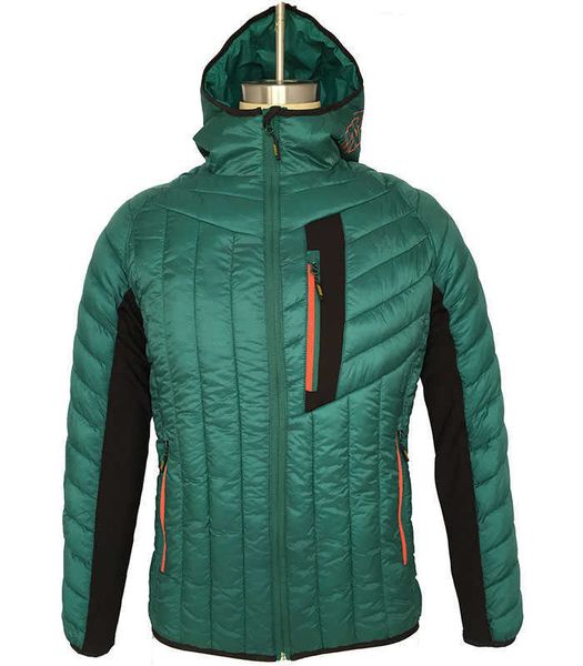 

mens outdoor jacket hooded puffer down winter casual windproof water resistant lightweight jacket hkc, Black