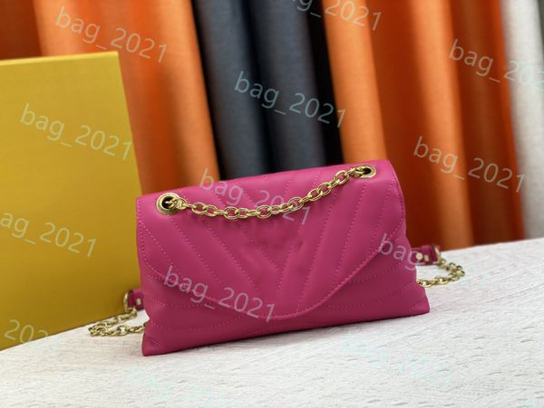 

5a new wave chain bag v-joint designer bag leather handbag clutch handbags counter same style shoulder crossbody package m58552 m58549 m5855