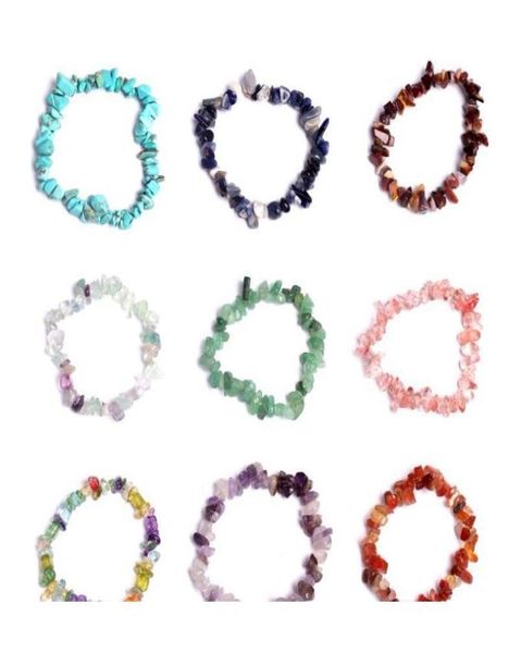 

natural healing crystal bracelet sodalite chip gemstone 18cm stretch bracelet natural stone bracelets mixed gemstone chakra bracel2013218, Black