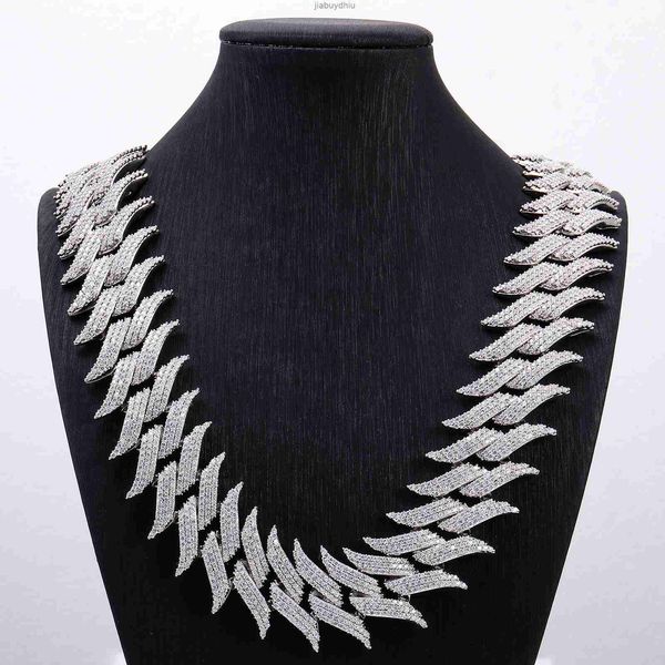 

stylish men's necklaces moissanite cuban link chain 18k white gold real bracelet miami from stones, Silver