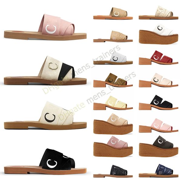 

fashion sandals slipper woody melody slippers for womens mules flat famous slides embroidery white black brown pink slipped summer indoor ou