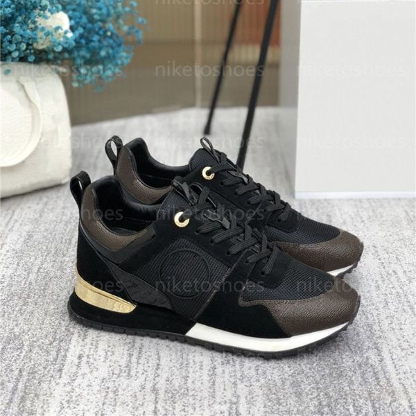

run away sneaker black brown calf leather mens shoe technical rubber outsole women casual luxurys designers shoes