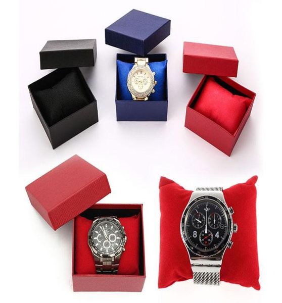 

durable presentation gift box case for bracelet bangle jewelry wrist watch boxs paper watch box2633977, Black;blue