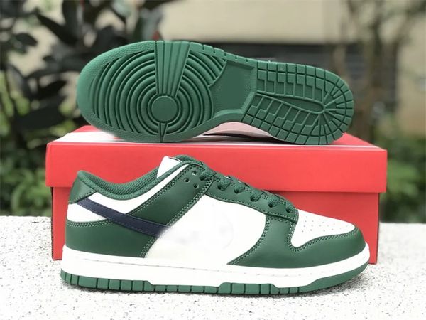 

2023 authentic running shoes dunks low gorge green midnight navy dd1503-300 sports casual shoes sneakers men women trainers new