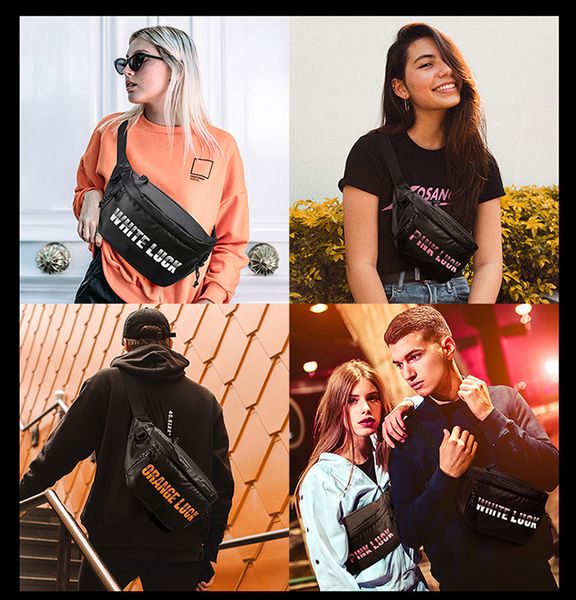 

nylon casual mobile phone bag for man woman waterproof black crossbody bust wallet charter bags handbag mens ags1888 shoulder backpack women
