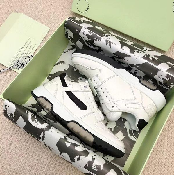 

fashion brand out of office sneakers shoes low suede & leather men women platform trainers couple sport casual walking party dress trainers, Black