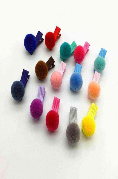 

1214pcs child girl hair accessories pompom soft ball elastic hairband hair ties gum rainbow kid hair clip hairpin barrettes q217527781