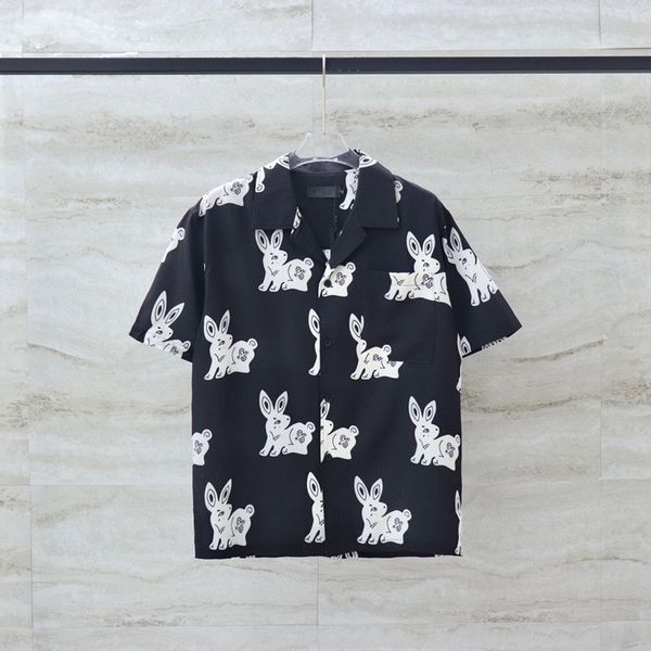 

mens t shirts fashion men luxury designers tshirt short sleeve zodiac rabbit print casual shirts hip hop streetwear t shirt tees mens, White;black