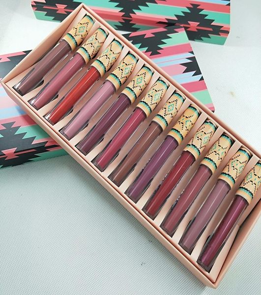 

in stock maquillage brand makeup lipgloss 12pcsset matte lip gloss waterproof longlasting liquid lipstick2816323