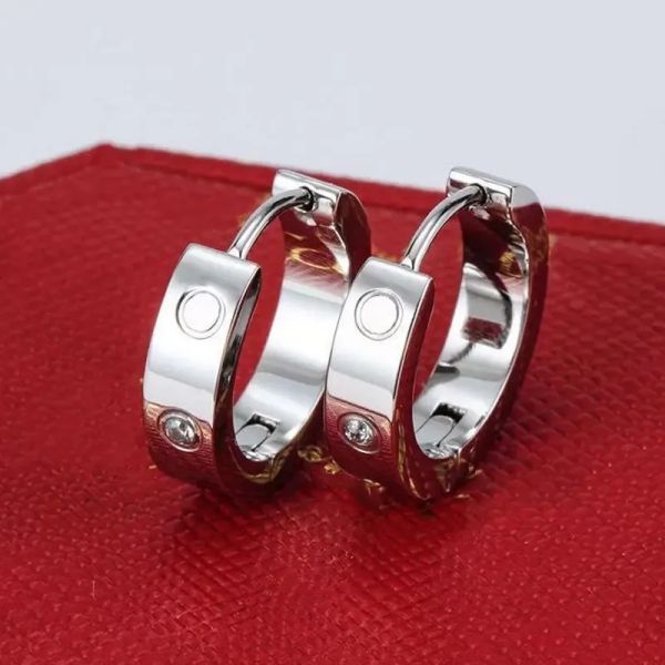 

gold diamond earrings titanium steel love earrings women's exquisite simple fashion earrings designer luxury earrings jewelry designer, Golden;silver
