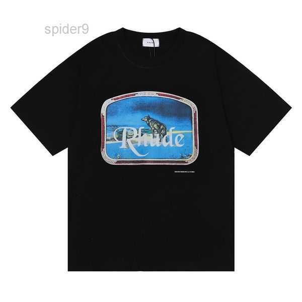 

ins 23ss men t shirts luxury rhude skateboard mens designer t-shirt women casual good tshirt us size 2 bbi4, White;black