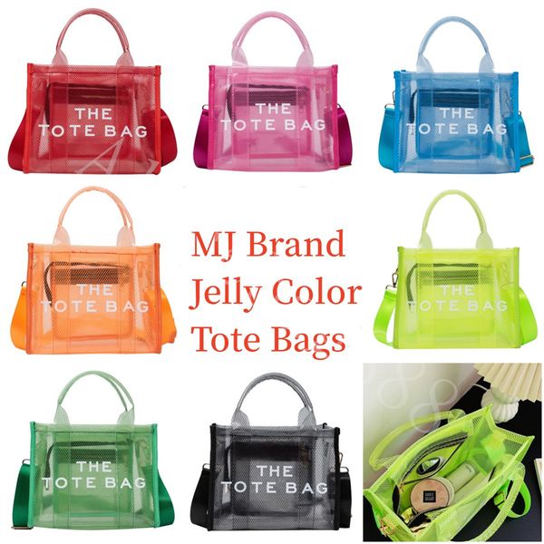 

luxury beach bags tote bag for women 7 color jelly color large capacity shouler bag plastic new style outside evening bags wholesales drop s