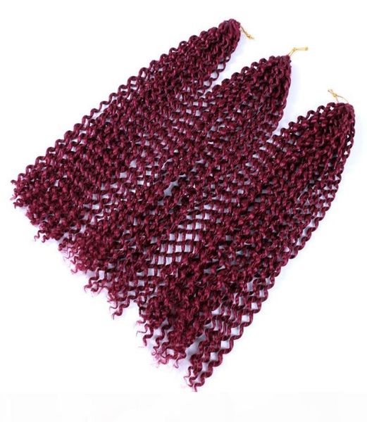 

16 inch passion hair ombre blonde bohemian braid crochet braiding 80g pc synthetic hair extension6531999, Black