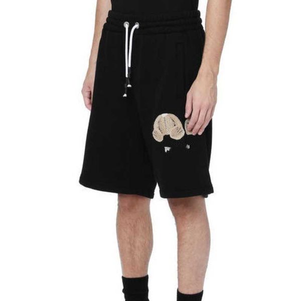 

mens beach pants designer shorts fashion guillotine bear embroidery shorts drawstring casual pants men women loose sweatpants, White;black