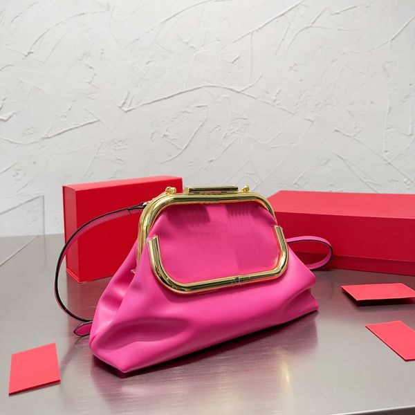 

fashion fuchsia cloud bags designer shoulder bag hardware large letter cross body handbags leather clutch luxury crossbody bags female purse