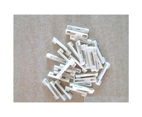 

1000 pcs pure white plastic bar safety pin id badge crafting back suit for brooch diy craft 3zd1k 2nnxs9631674, Silver