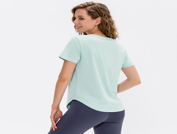 

a legging style womens loose yoga short sleeve breathable running casual t-shirt elastic quick-drying workout clothes 12218yoga short9839464, White;red
