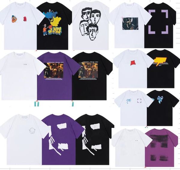

o ff white tshirt mens&womens designer graffiti t-shirts printed fashion man t-shirt cotton casual tees short sleeve luxury hip hop streetwe, White;black