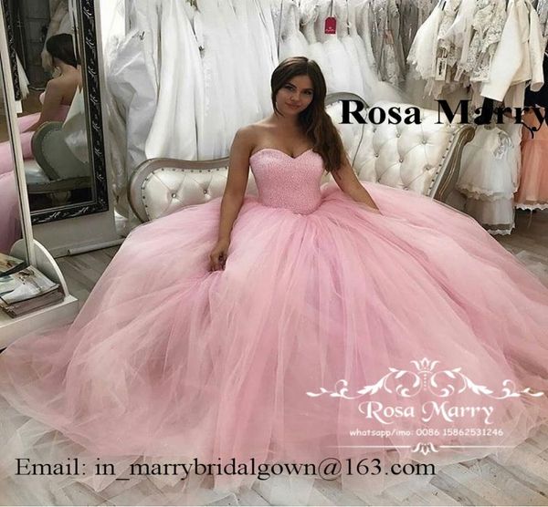 

pink masquerade sweet 16 quinceanera dresses 2020 ball gown corset sequined beaded puffy tulle arabic vestidos de 15 anos pageant 6025557, Blue;red