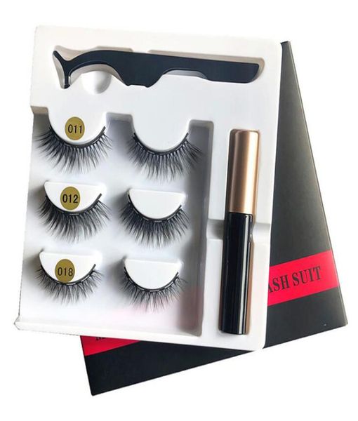 

magnet eyelash magnetic liquid eyeliner magnetic false eyelashes tweezer 5pcs set waterproof long lasting eyelash epacket1335515