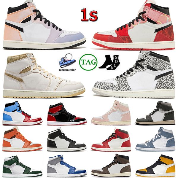 

jumpman 1 sports basketball shoes men 1s next chapter lost found washed pink denim university blue hyper royal panda dark mocha bred shadow