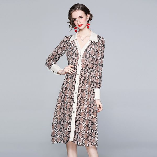 

2023 summer new european high-end women's cardigan dress | long sleeve, lapel neck, floral print | polyester material | sizes xxl, , l, Black;gray
