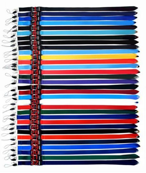 

whole 10ocs sport style neck lanyard keys key chain badge holders mobile phone neck straps5554950, Silver