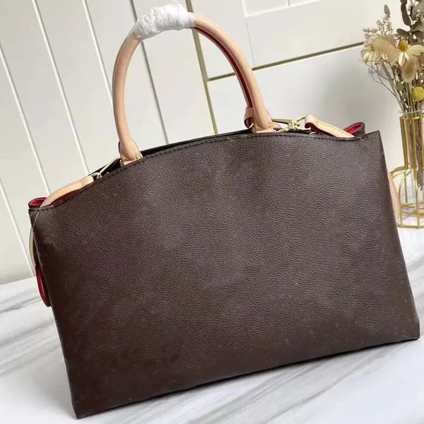

2023 large tote bag genuine leather handbag crossbody duffle shoulder bags classic letter old flower printed travel totes adjustable strap, Black;red