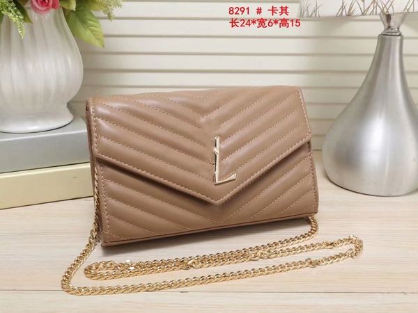 

designer handbag shoulder silver chain bag clutch flap highest quality totes bags wallet purse double letters hasp waist square stripes 1112