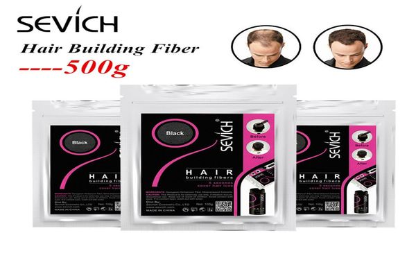 

selling sevich hair loss building fiber thinning thickening keratin fiber styling powder 500g replacement bag7236533