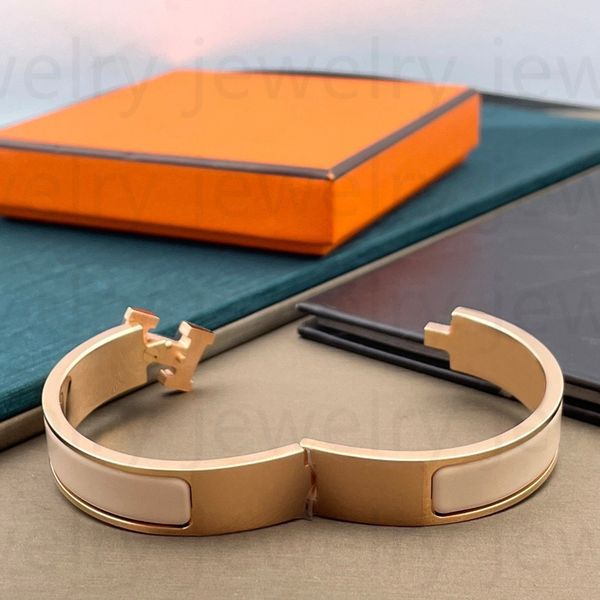 

designer bracelet h letter light luxury enamel bracelet fashion classic bracelet everyday jewelry handwork accessories party wedding anniver, Black