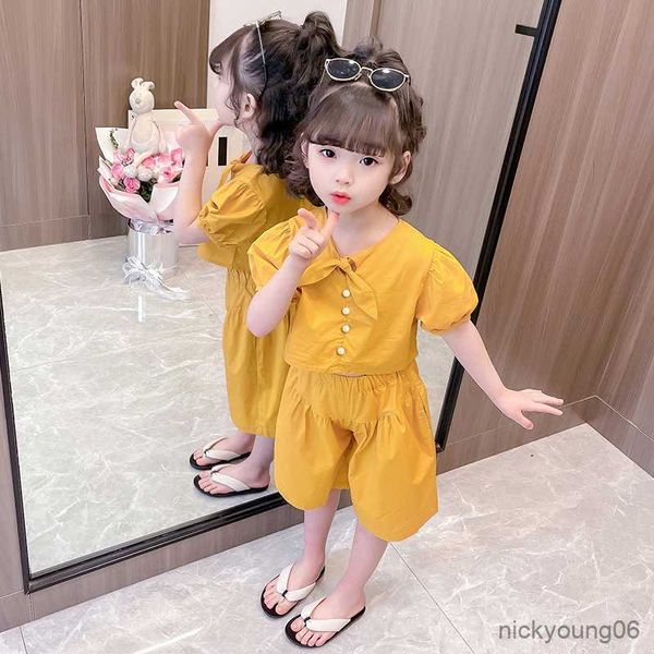 

clothing sets summer clothes girls tshirt and short casual style girl toddler children's suits, White