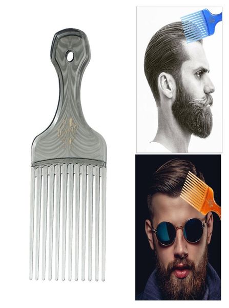 

hair comb plastic insert style hair pick comb hair fork comb hairdressing oil slick head hairstyling brush8579179, Silver